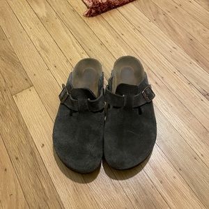 birkenstock boston soft footbed suede leather size 37 in mocha